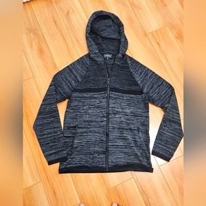Men's Gray and Black Hoodie